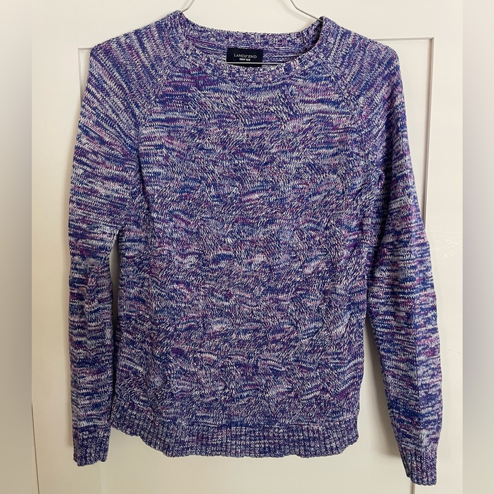 Lands' End Multicolor Knit Sweater